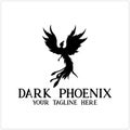 Phoenix illustration design logo vector.
