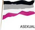 An Asexual flag being waved.