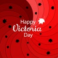 Vector illustration of Happy Victoria Day.