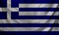 Greece Wave Flag Close Up