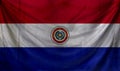 Paraguay Wave Flag Close Up