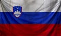 Slovenia Wave Flag Close Up