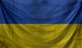 Ukraine Wave Flag Close Up