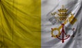 Vatican City Holy See Wave Flag Close Up