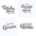 Ramadan Mubarak - marhaban yaa ramadan Arabic islamic vector typography element Royalty Free Stock Photo