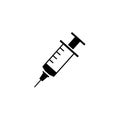 Injection needle icon in trendy simple style isolated on white background.