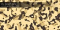 Brown desert camouflage seamless pattern Royalty Free Stock Photo