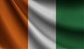 Cote d`ivoire flag waving. background for patriotic and national design. illustration Royalty Free Stock Photo