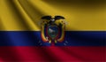 Ecuador flag waving. background for patriotic and national design. illustration