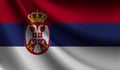 Serbia flag waving. background for patriotic and national design. illustration Royalty Free Stock Photo