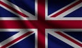 United Kingdom flag waving. background for patriotic and national design. illustration Royalty Free Stock Photo