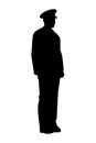 Standing soldier silhouette vector