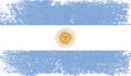 Argentina flag with grunge texture Royalty Free Stock Photo