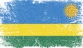 Rwanda flag with grunge texture Royalty Free Stock Photo