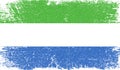 Sierra Leone flag with grunge texture Royalty Free Stock Photo