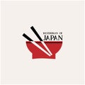 Noodle japanese logo restaurant vector