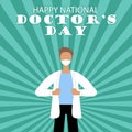International doctor`s day, Doctor vector illustration. suitable for Greeting Cards in flat design. Happy Doctor`s Day Poster. Vec Royalty Free Stock Photo