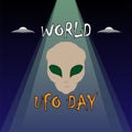 World UFO Day Vector Illustration, Perfect For Posters, Background, easy to edit, eps 10
