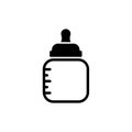 Baby milk bottle icon in trendy flat style isolated on white background Royalty Free Stock Photo