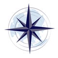 Compass wind rose vector stock illustration. Abstract map of the world, Asia and Europe Royalty Free Stock Photo