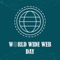Vector illustration, World Wide Web Day, which is held every August 1st, suitable for posters, banners, backgrounds. Royalty Free Stock Photo