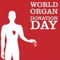 Vector illustration, world organ donation day theme