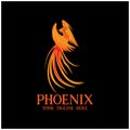 Phoenix animal design logo vector. Royalty Free Stock Photo