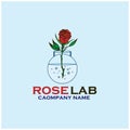 Rose lab design logo laboratory