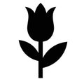 Silhouette of a flower bud vector art Royalty Free Stock Photo