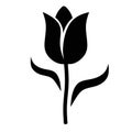 Silhouette of a flower bud vector art Royalty Free Stock Photo