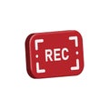 Rec 3d icon. Vector illustration. Recording camera icon vector illustration Royalty Free Stock Photo