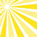 Sunlight abstract background. Bright yellow color burst background. Vector illustration. Sun beam ray sunburst pattern background. Royalty Free Stock Photo