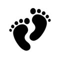 Vector human man woman legs footprints silhouette print drawing design. Royalty Free Stock Photo
