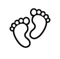 Baby footprints Royalty Free Stock Photo