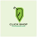 Click shop design logo vector.