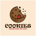 Cookies snack biscuit design logo vector