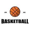 Vector graphic illustration, basketball, suitable for. Basketball logo design. Sports logos. Creative sports logo Royalty Free Stock Photo