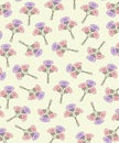 Floral pattern. Stylized fantasy flowers.