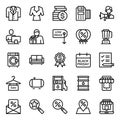 Outline icons for black friday Royalty Free Stock Photo