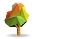 Tree colorful leaf low poly icons Royalty Free Stock Photo