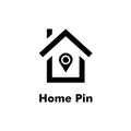 Home Icon and Pin Point logo design template for, logo, icon, symbol, emblem. Royalty Free Stock Photo