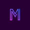 M initial letter logo vector template | Creative modern monogram Circle logo Royalty Free Stock Photo