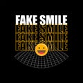 FAKE SMILE vintage streetwear fashion division, suitable for clothing designs, icons, logos, stickers. vector eps 10