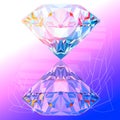 diamond isolated on an abstract background. Vector illustration