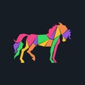 Colourful Horse logo concept Royalty Free Stock Photo