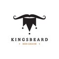 King Beard Mascot logo concept