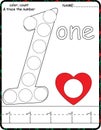 ValentineÃ¢â¬â¢s Printable Number Activities for Preschoolers.Color,Trace and Count