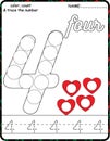 ValentineÃ¢â¬â¢s Printable Number Activities for Preschoolers.Color,Trace and Count