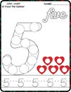 ValentineÃ¢â¬â¢s Printable Number Activities for Preschoolers.Color,Trace and Count