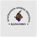 Kangaro animal design logo vector Royalty Free Stock Photo